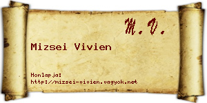 Mizsei Vivien névjegykártya